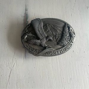 Vintage 1984 The Great Northwest Soaring Eagle Steel Buckle